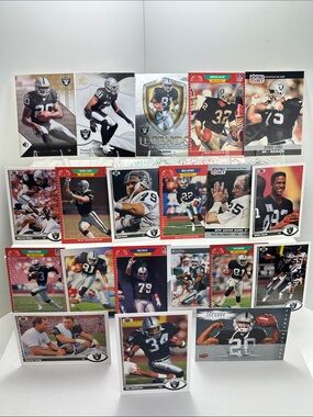 Bo Jackson Raiders lot of 20 Tim Brown/Howie Long/Marcus Allen +McFadden Rookies